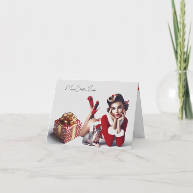 Sphynx Cat-Vuxens julkort Tack Kort (Framsida)