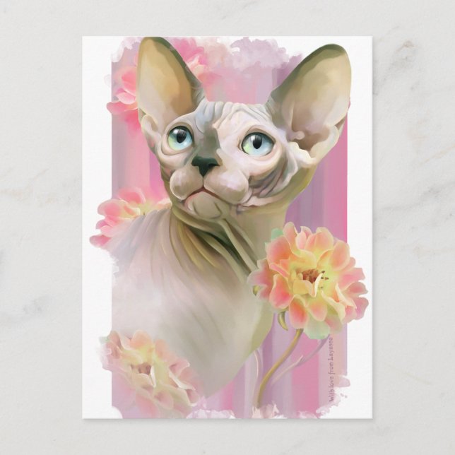 Sphynx Cat Vykort (Framsida)