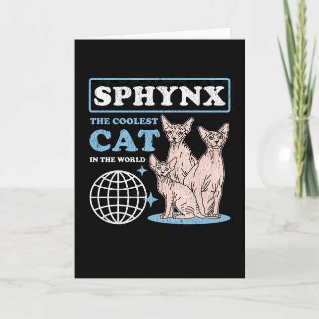 Sphynx Coolest Cat | Sphynx Cats Kort (Framsida)