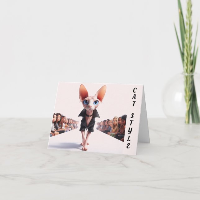 Sphynx-gratulationskort för banmodell kort (Framsida)