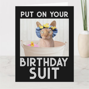 SPHYNX HAIRLESS CAT BIRTHDAY GREETDS CARDS KORT