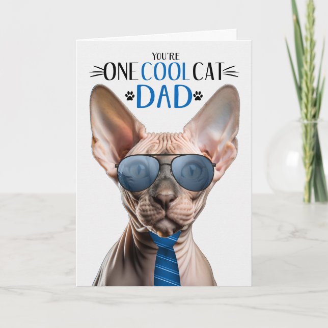 Sphynx Hairless Cat Fars dag 1 Coola Katt Helgkort (Framsida)
