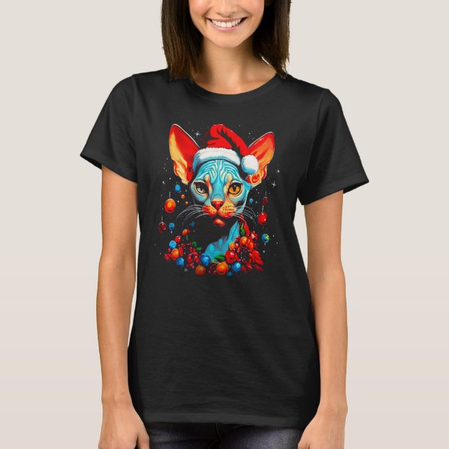 Sphynx Hairless Cat-jul T Shirt (Framsida)