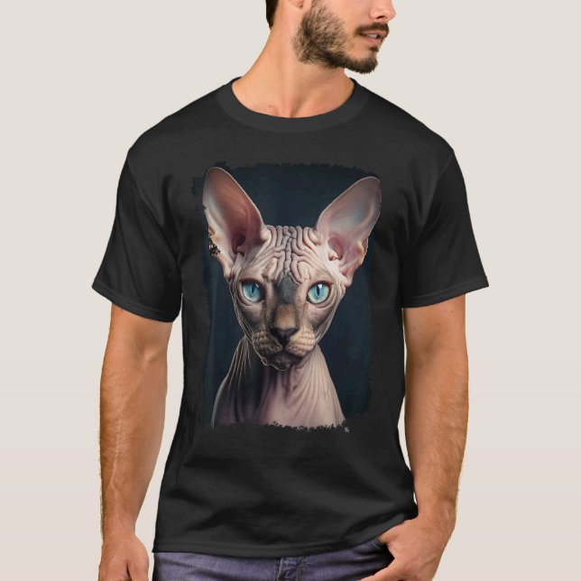 Sphynx Hårfri Katt T Shirt (Framsida)