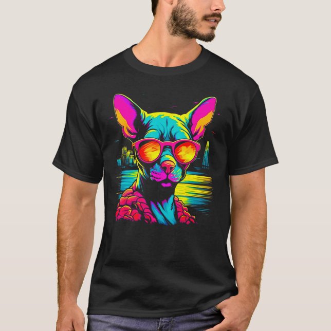 Sphynx Hårlös Katt Sommar T Shirt (Framsida)