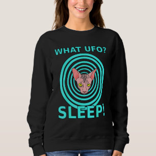 Sphynx Hårlös Katt UFO Utomjording Abduktion Sakn T Shirt