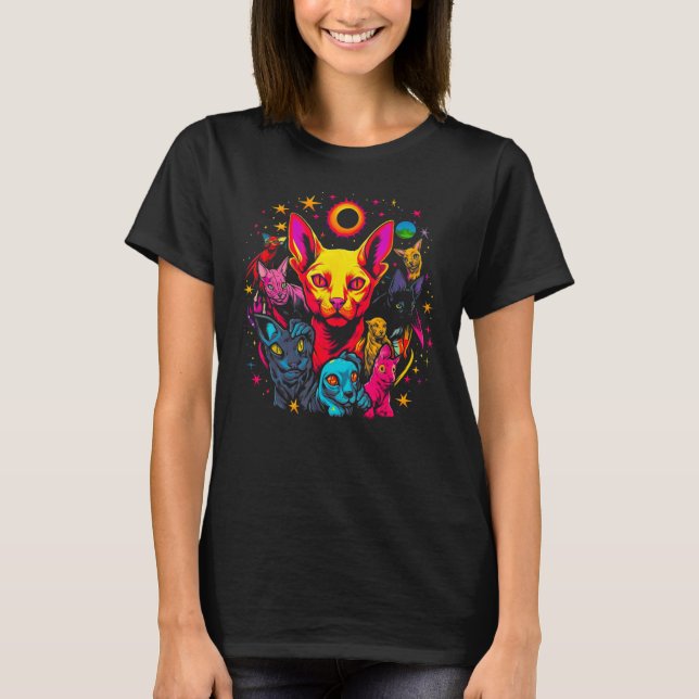 Sphynx, hårlösa, bästa vänner för katt t shirt (Framsida)