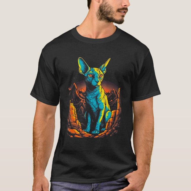 Sphynx Katt 1 T Shirt (Framsida)
