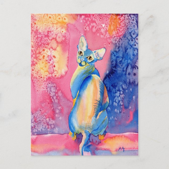 Sphynx-katt #2-vykort vykort (Framsida)