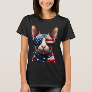 Sphynx Katt 4:e Juli Självständighetsdag Ägare Ame T Shirt