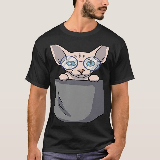 Sphynx Katt Ficka T Shirt (Framsida)