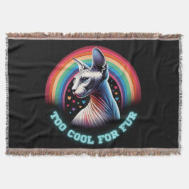 Sphynx Katt För Cool Rolig Svart Filt