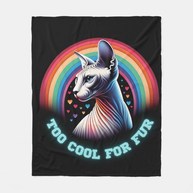  Sphynx Katt För Cool Roligt Citat  Fleecefilt (Framsidan)