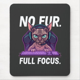 Sphynx Katt Gamer Full Fokus Neon Konst Musmatta