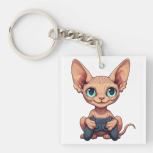 Sphynx Katt Håller Spelkontroll