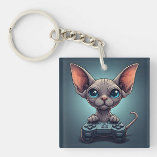 Sphynx Katt Håller Spelkontroll