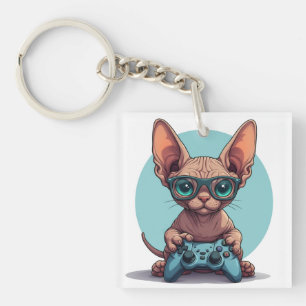 Sphynx Katt Håller Spelkontroll