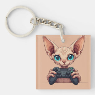 Sphynx Katt Håller Spelkontroll