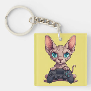 Sphynx Katt Håller Spelkontroll