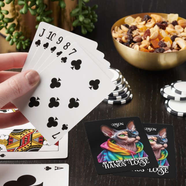  Sphynx Katt Hang Loose Födelsedag Casinokort (På plats)