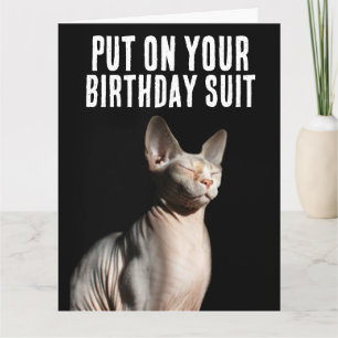 SPHYNX KATT HÅRLÖS KATT rolig söt Julkort Kort