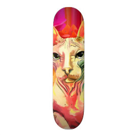 Sphynx katt i flowers. skateboard bräda 20,5 cm