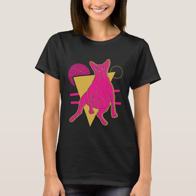 Sphynx Katt Kisse Kattunge T Shirt (Framsida)