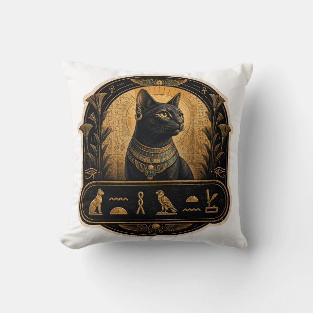 Sphynx Katt Kuddde Forntida Egyptisk Dekoration⁠ Kudde (Framsida)