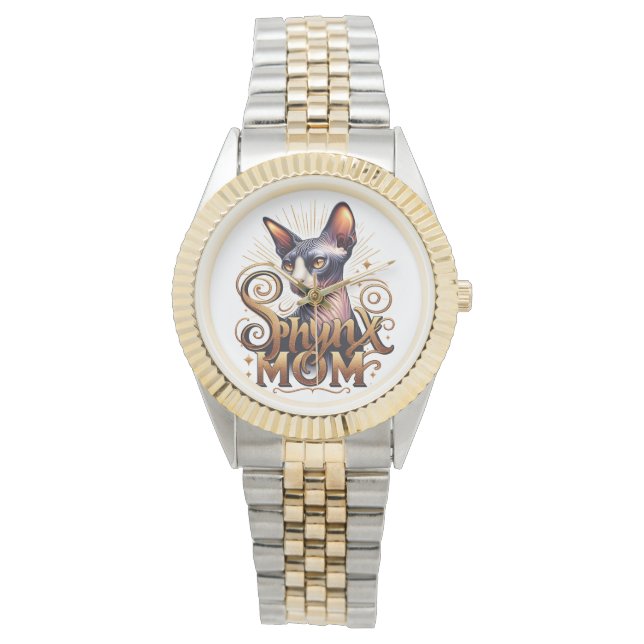  Sphynx Katt Mamma Mors Dag Present  Armbandsur (Framsida)