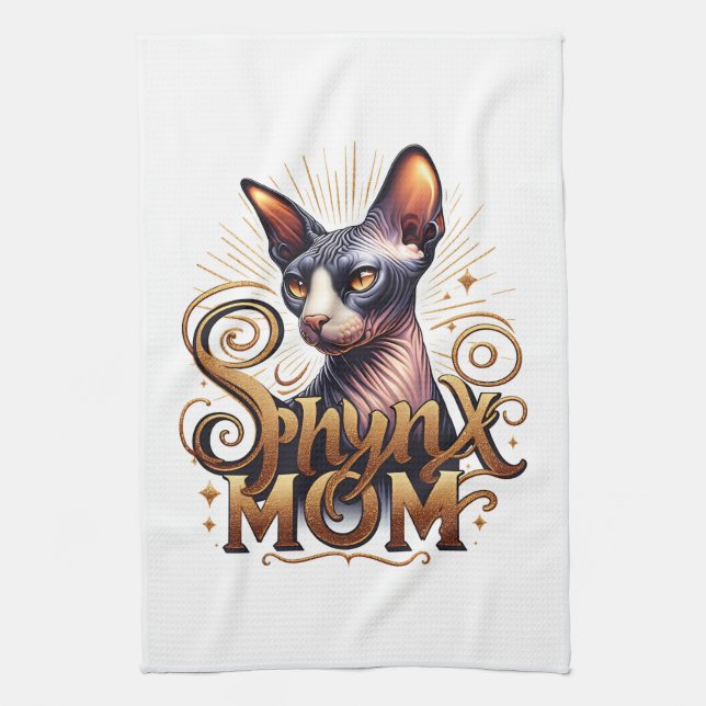 Sphynx Katt Mamma Teko Kökshandduk (Vertikal)