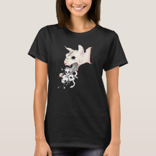 Sphynx-katt och Döskallar med vätekonst T Shirt