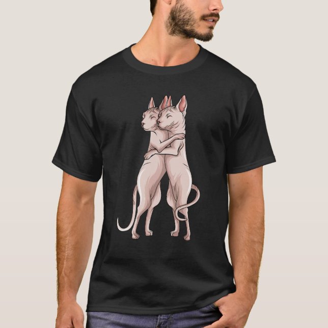 Sphynx Katt Sphinx Hårfri Katt Ägare T Shirt (Framsida)