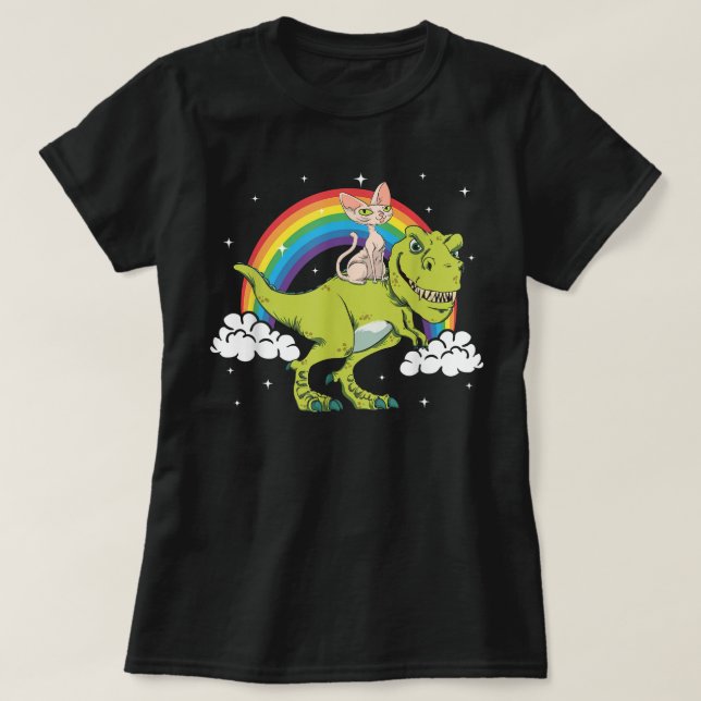 Sphynx Katt T Rex Dinosaur Tyrannosaurus T T Shirt (Design framsida)