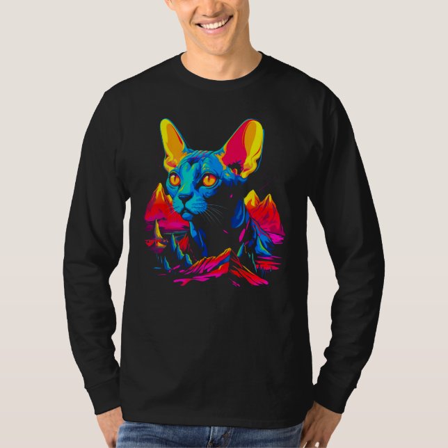 Sphynx-katt T Shirt (Framsida)