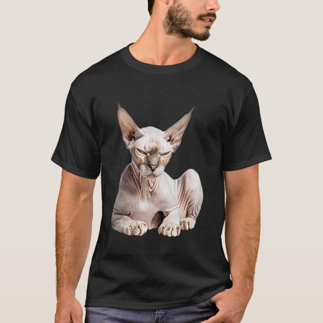 Sphynx Katt T Shirt (Framsida)