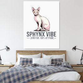 Sphynx Katt Vibe Under Solljus Konst Canvastryck