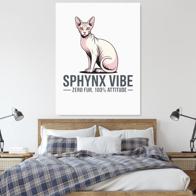 Sphynx Katt Vibe Under Solljus Konst Canvastryck (Insitu (sovrum))