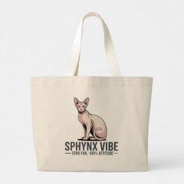 Sphynx Katt Vibe Under Solljus Konst Jumbo Tygkasse