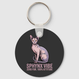 Sphynx Katt Vibe Under Solljus Konst Nyckelring