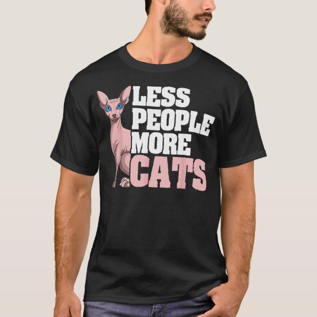 Sphynx kattägare Hårdfritt husdjur T Shirt (Framsida)
