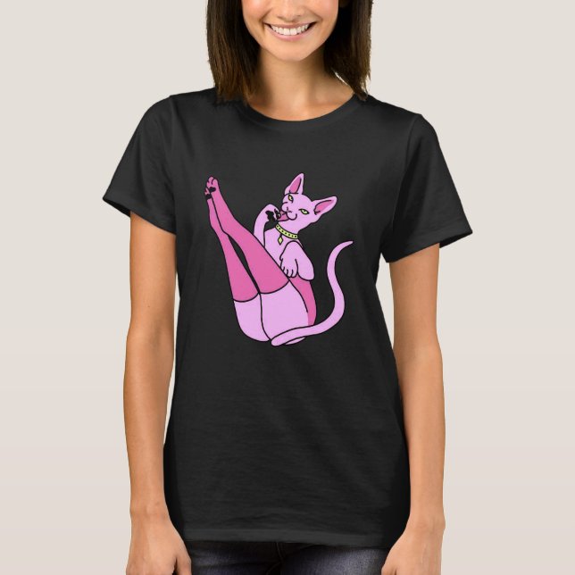 Sphynx Kattdansare T Shirt (Framsida)