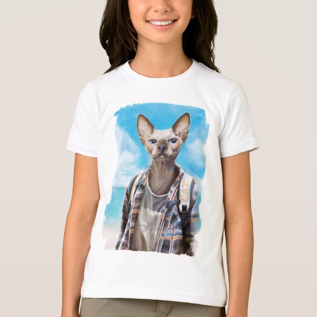 Sphynx-katten. Tee Shirt (Framsida)
