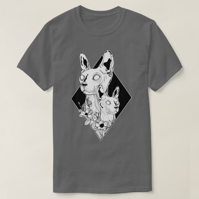 Sphynx-katter T Shirt (Design framsida)