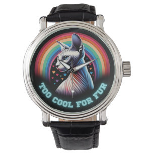 Sphynx Kattklocka För Cool Rhinestones  Armbandsur