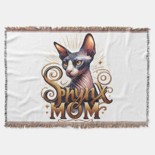 Sphynx kattmamma galen kattdam kastfilt filt