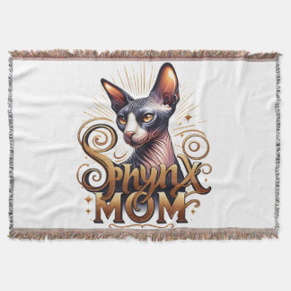 Sphynx kattmamma galen kattdam kastfilt  filt