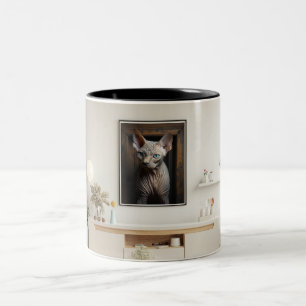 Sphynx-kattvägg Två-Tonad Mugg