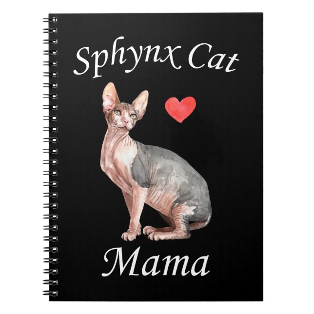 Sphynx Mamma Cat Lover Pet Mor Anteckningsbok (Framsidan)