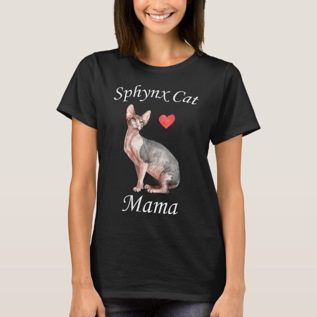 Sphynx Mamma Cat Lover Pet Mor T Shirt (Framsida)