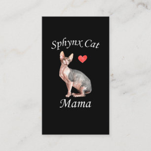Sphynx Mamma Cat Lover Pet Mor Visitkort